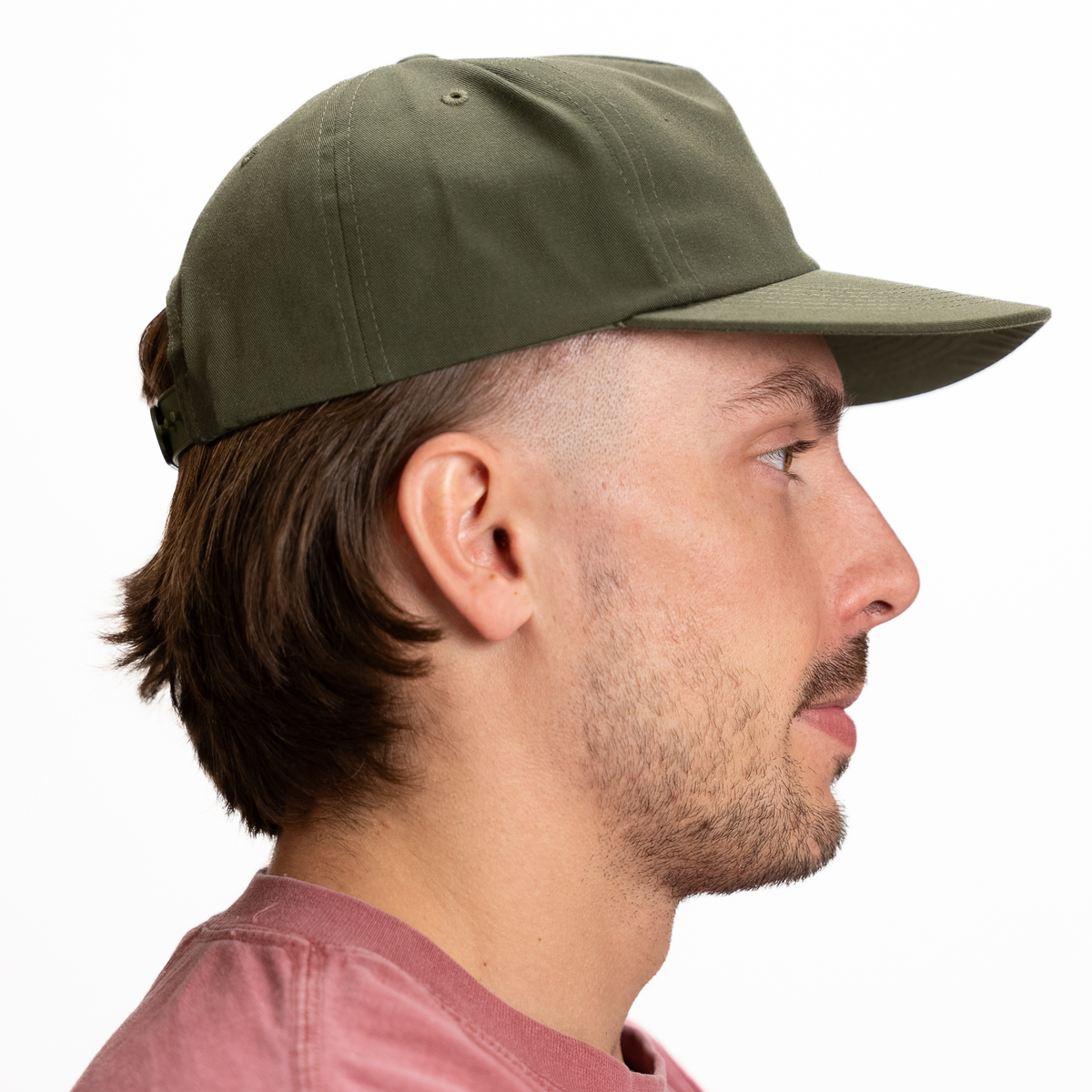 GNV-011POV-CVC 5 Panels Unstructured Flat Bill Cap