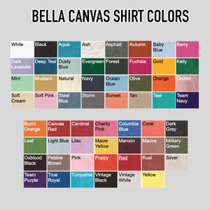 Bella Canvas Shirt Color
