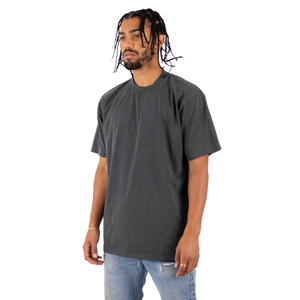 Shakawear Max Heavyweight 7.5 oz Garment Dye Tee - A staple in streetwear fashion. Shrink-free, washed-out pigment/reactive-dyed for a vintage appearance. Oversized fit with spandex collar for a trendy, comfortable feel.